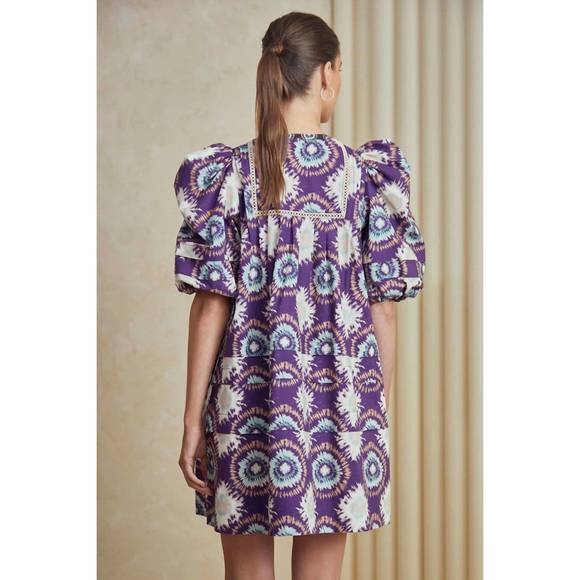 NEW HUNTER BELL jenkins dress in london rain purple - Picture 3 of 4